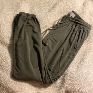 Green joggers